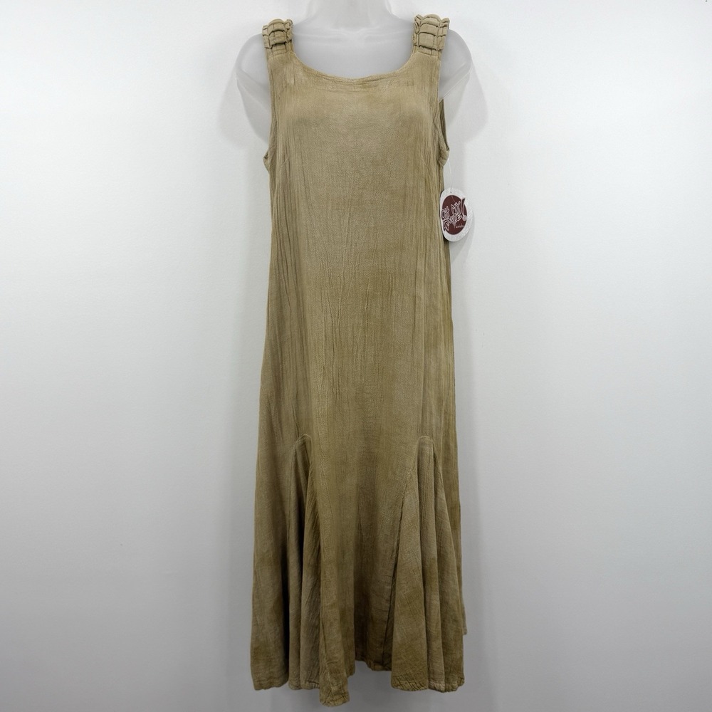 Oh My Gauze Dress S NWT Lucy Beachy Lagenlook Midi Cotton Vacation Boho Coastal